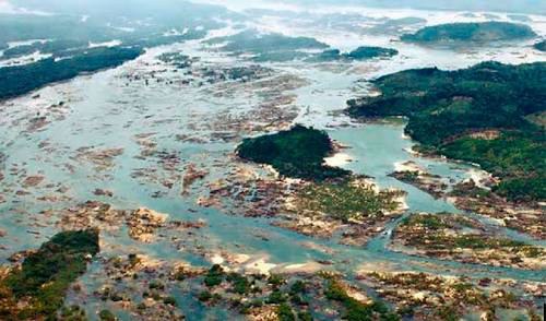 (O Pedral do Lourenço é uma formação rochosa localizada entre Marabá (PA) e Tucuruí (PA), que impacta a navegabilidade da bacia Tocantins-Araguaia.)