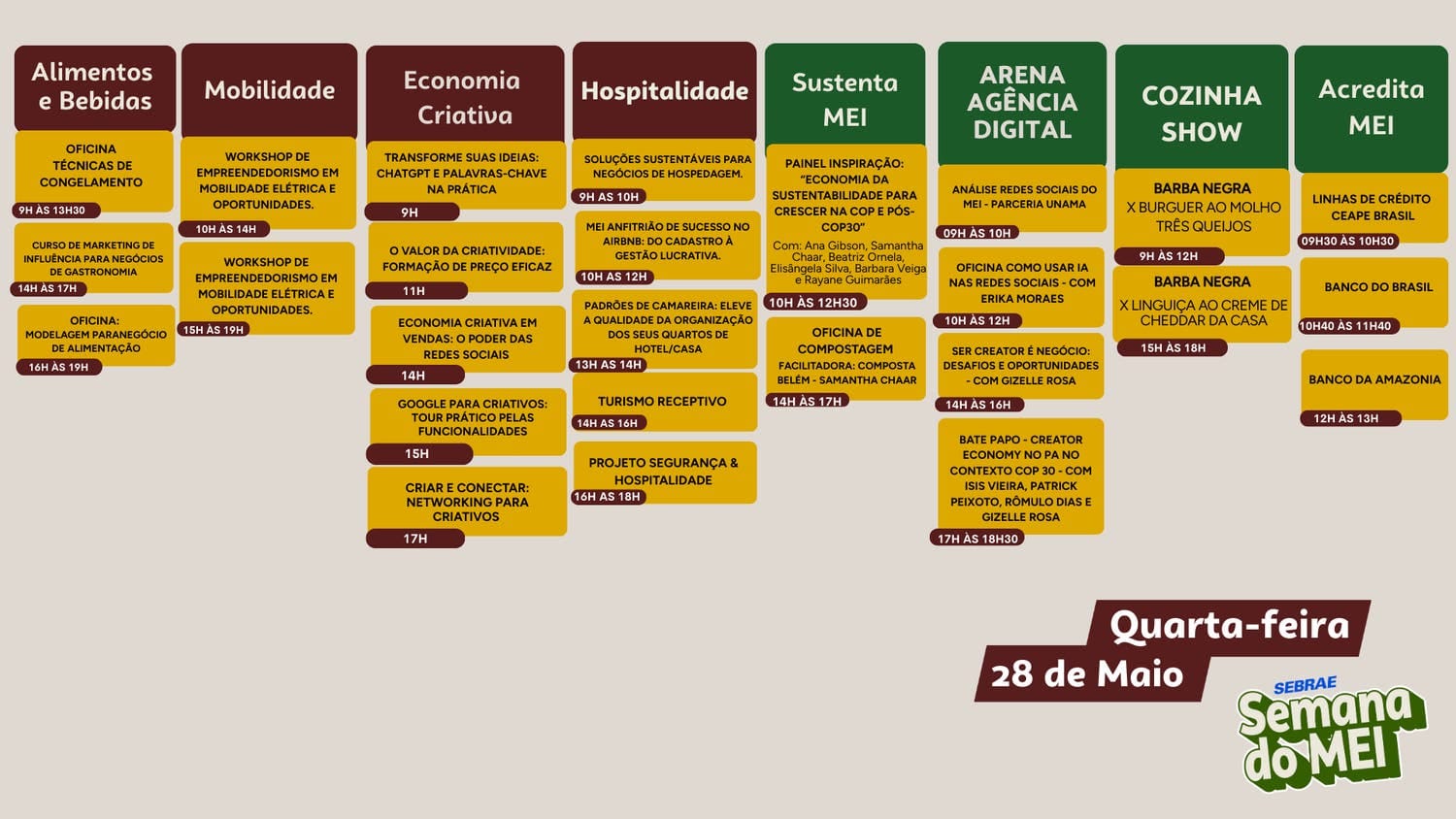 Confira a programação desta quarta-feira (28)