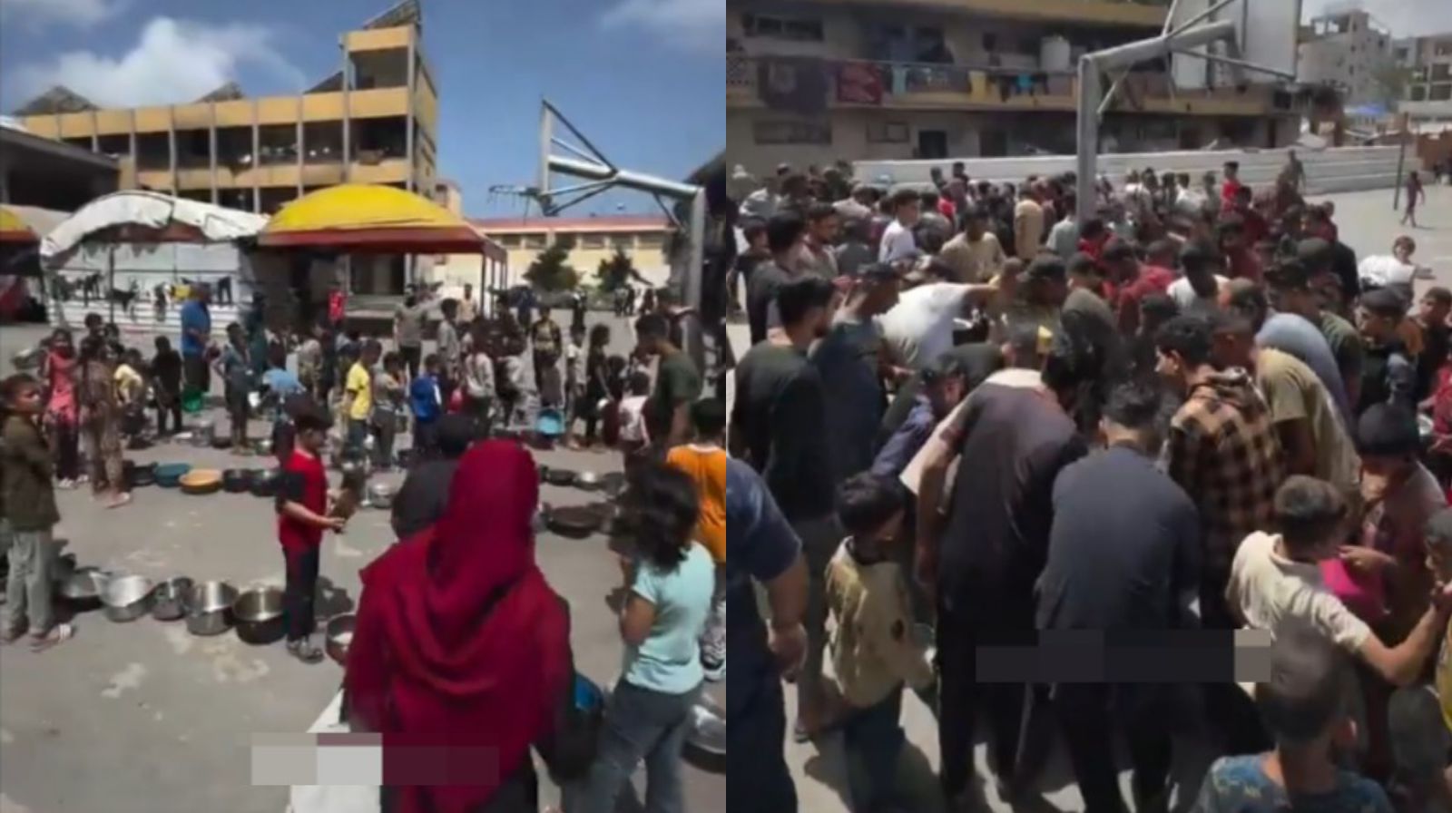 Um centro de distribuição de ajuda humanitária na Faixa Gaza teve uma caótica inauguração.