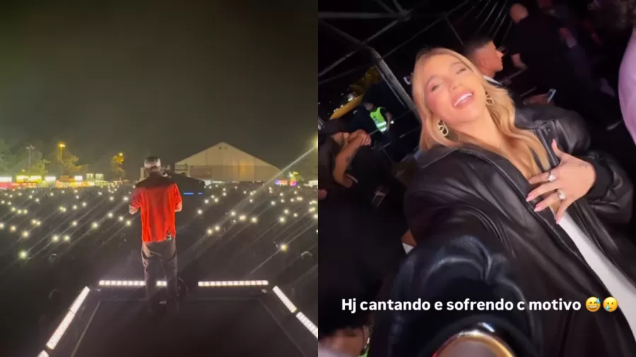 Virginia em show de Zé Felipe em Portugal -