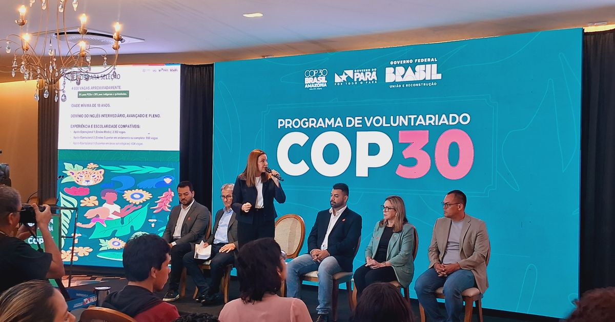 Belém inicia seleção de voluntários para COP 30; saiba como se ...