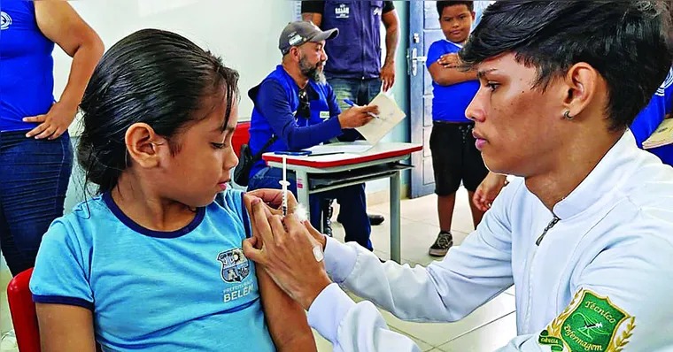 Imagem - Escolas municipais de Belém recebem ação de vacinação para crianças