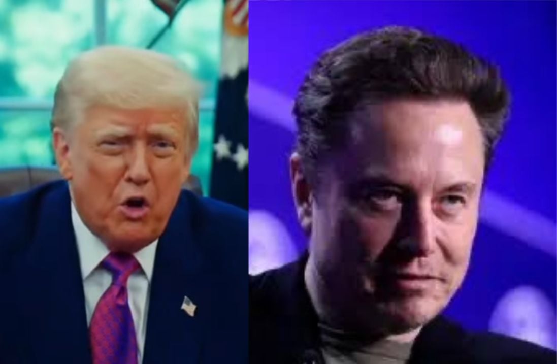 (Donald Trump, presidente dos estados Unidos, e bilionário Elon Musk)