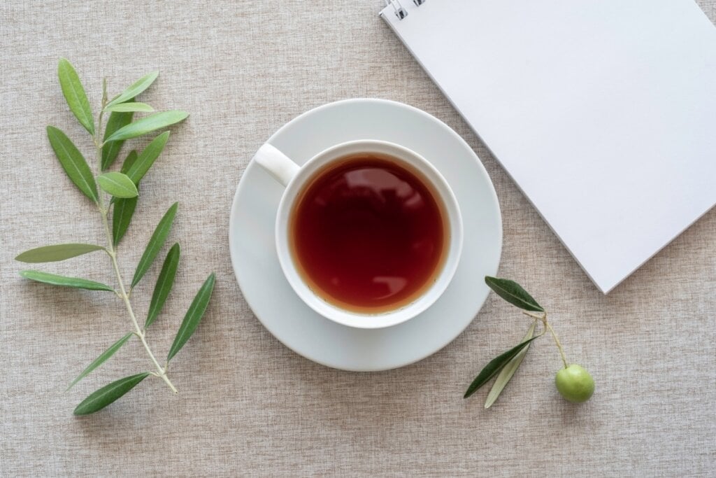 Chá de oliveira com canela (Imagem: lisa-skvo | Shutterstock) 