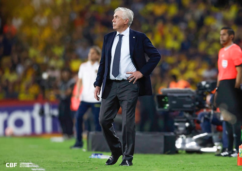 Ancelotti fez sua estreia como treinador da Seleção Brasileira -