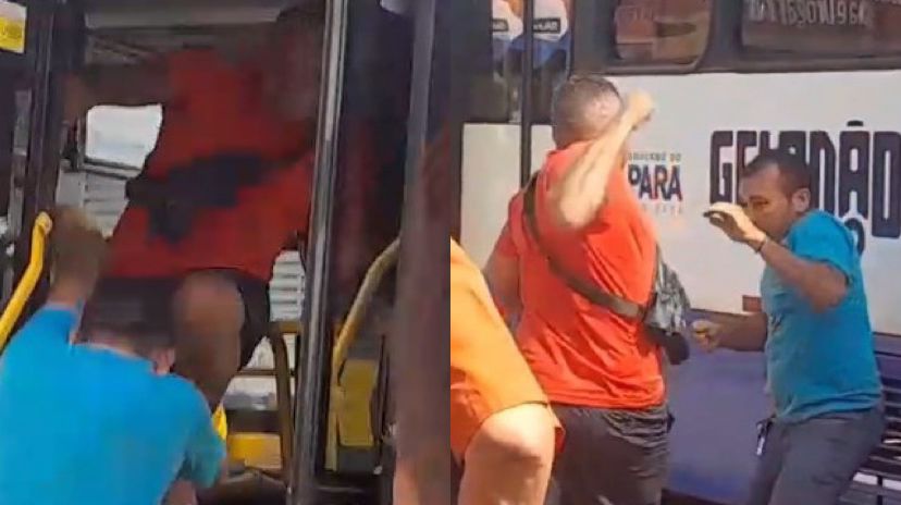 Momento da confusão no Geladão, em Ananindeua.