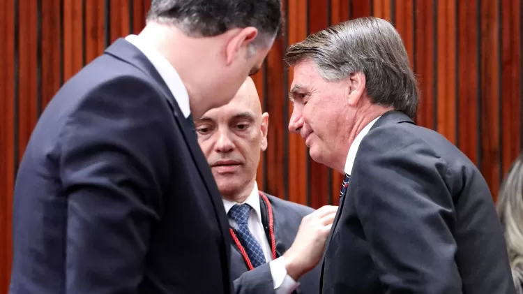Imagem - Bolsonaro e Moraes ficam frente a frente no STF em encontro histórico