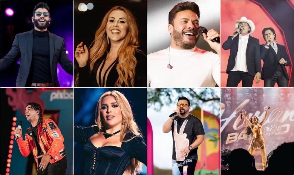 Entre as atrações confirmadas estão Gusttavo Lima, Manu Bahtidão, Chitãozinho & Xororó, Viviane Batidão, Wesley Safadão, Nattan, Joelma, entre outros. 