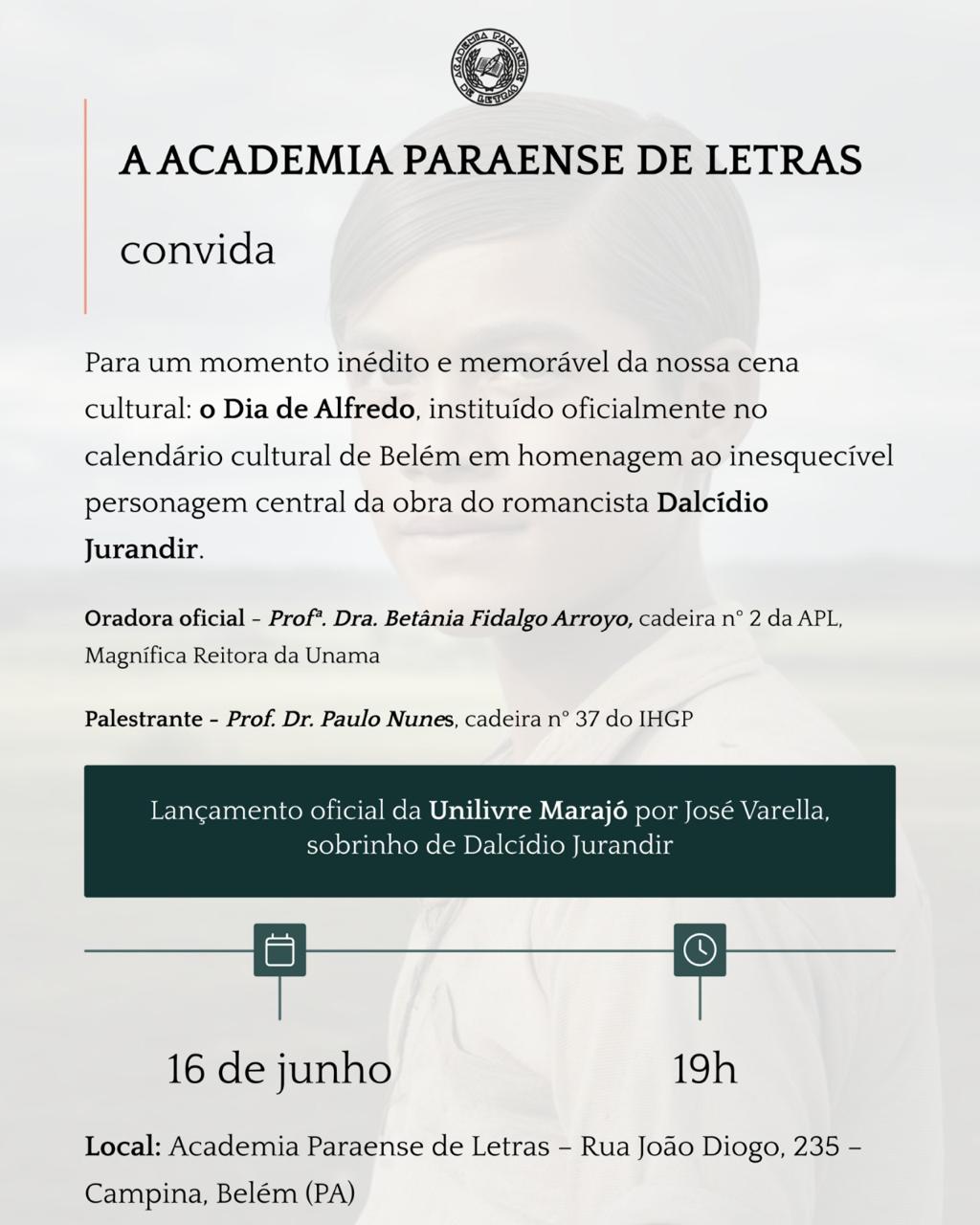 Imagem - Academia Paraense de Letras instituí calendário cultural em homenagem a Dalcídio Jurandir