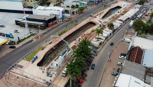 Obras da Nova Doca seguem em ritmo avançado e já transformam parte da avenida