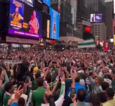 Imagem - Torcida do Palmeiras invade a Times Squere em clima de copa