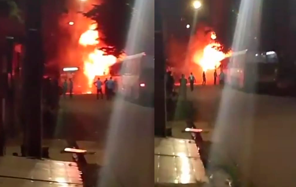 Ônibus da linha Águas Lindas, em Ananindeua, foi incendiado em abril deste ano. 