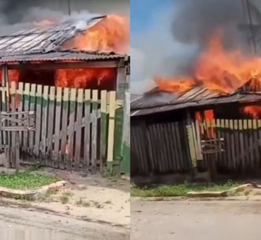 Imagem - Vídeo: em surto, homem incendeia a própria casa e causa pânico em vizinhança, no Pará