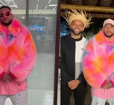 Imagem - 'Pantera Cor-de-Rosa', disse internauta após Neymar receber amigos com look de grife de 183 mil