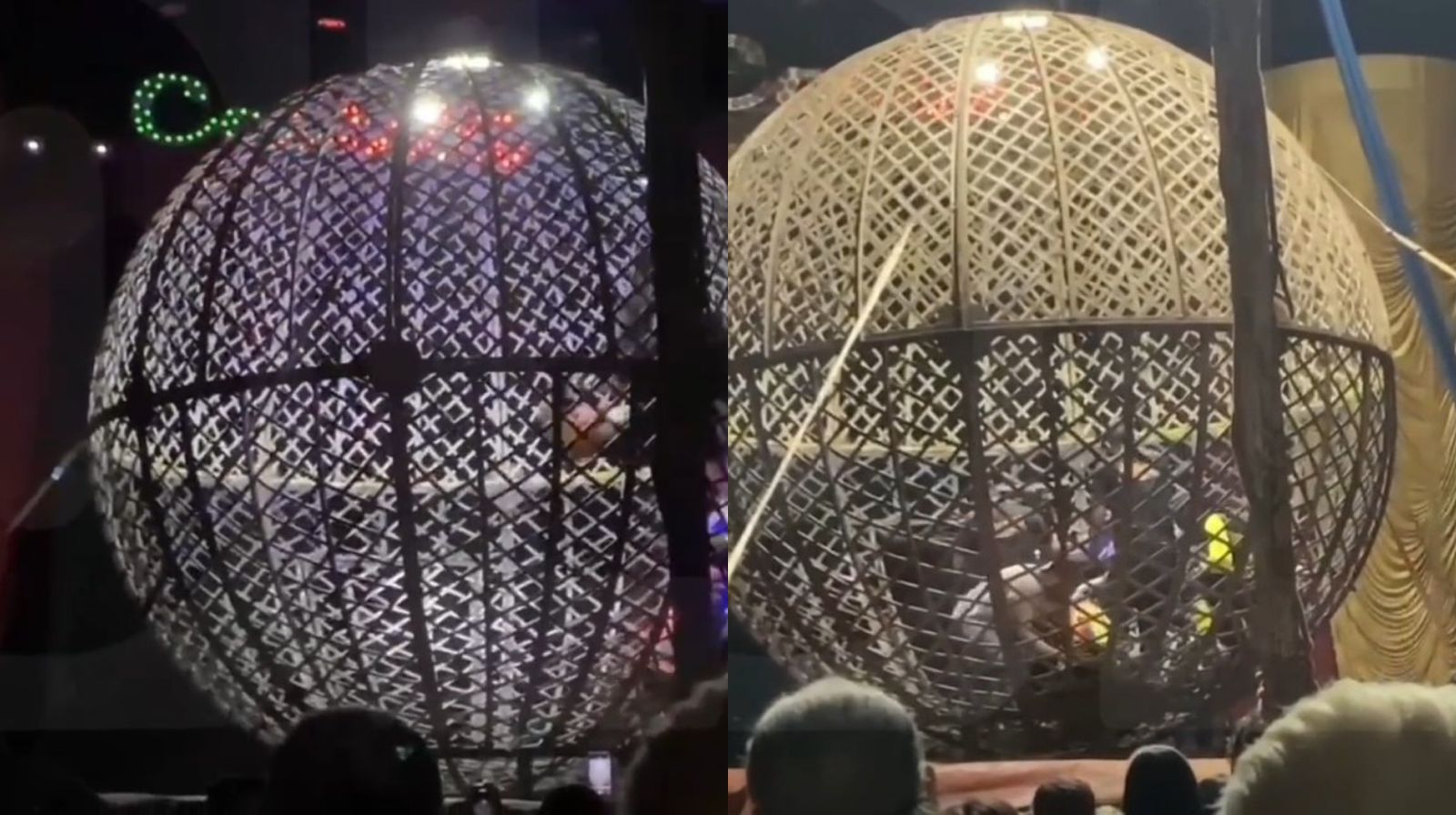 Dois motociclistas colidiram no “Globo da morte” durante apresentação circense no município de Parauapebas.