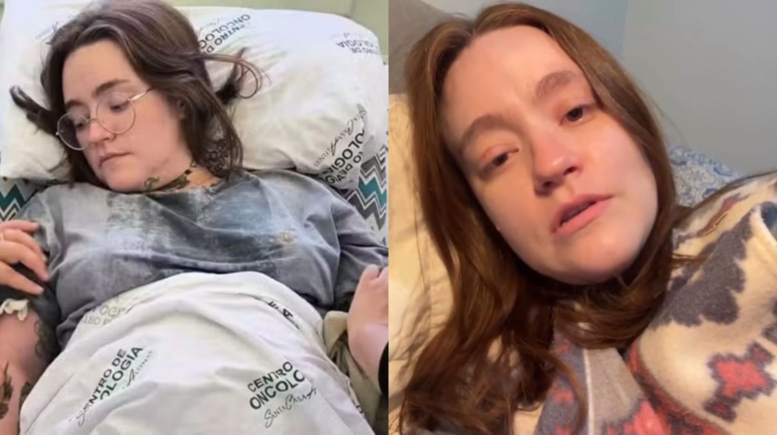 A jovem Carolina Arruda, de 28 anos, que convive com neuralgia do trigêmeo, uma condição conhecida como "a pior dor do mundo".