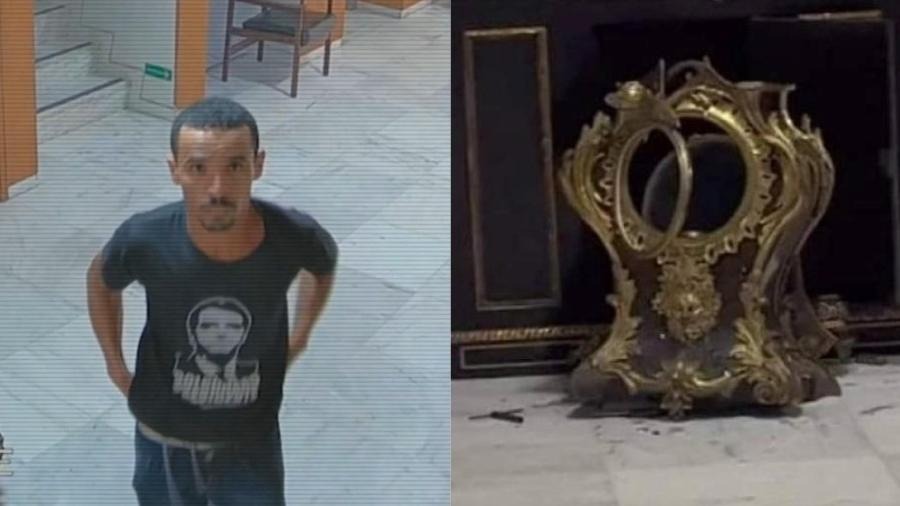 Homem condenado por destruir o relógio de Dom João VI durante os atos golpistas de 8 de Janeiro.