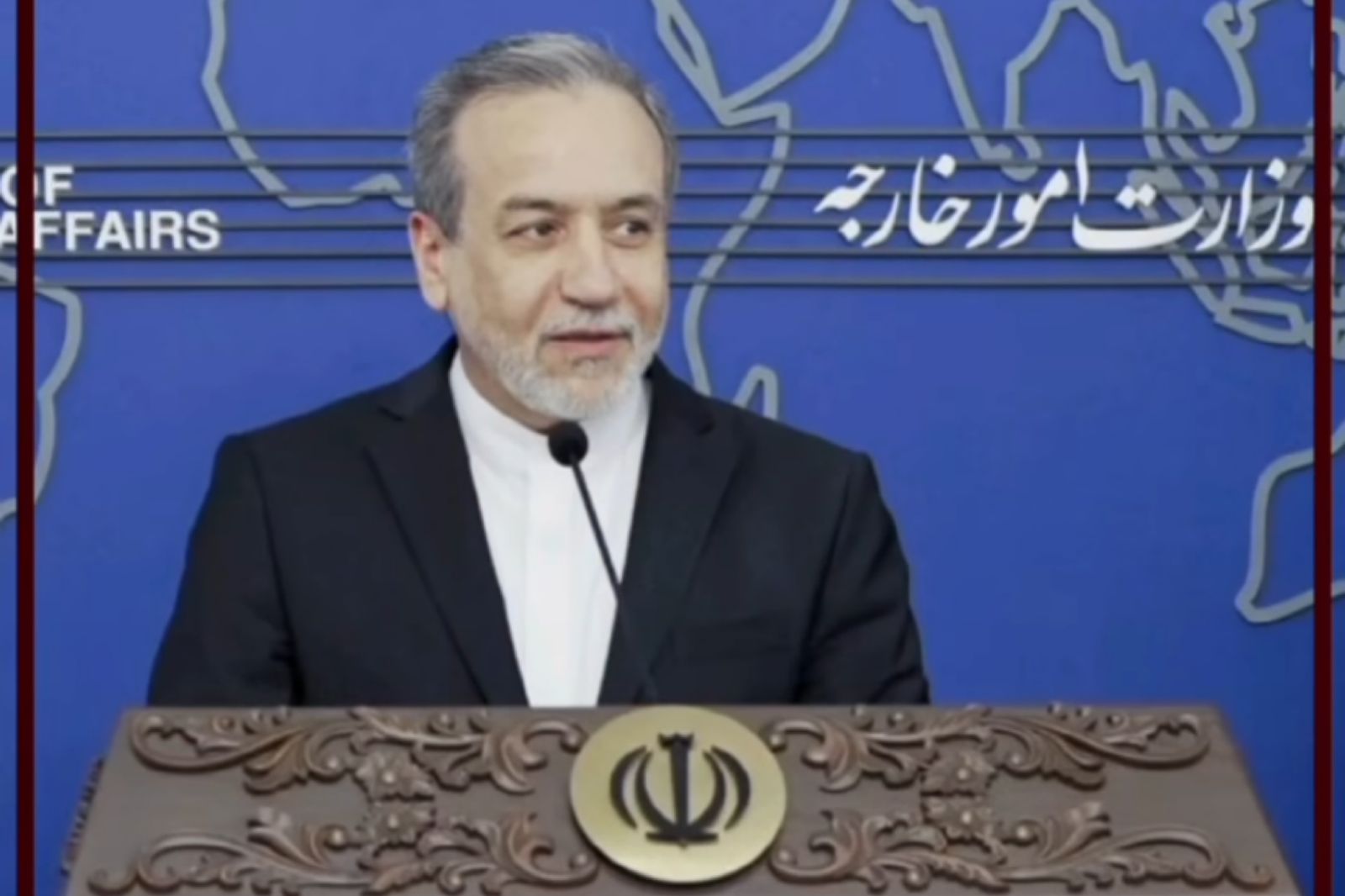 O ministro das Relações Exteriores do Irã, Seyed Abbas Araghchi.