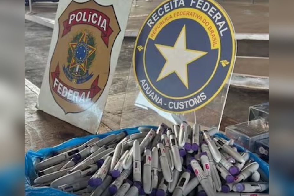 PF e Receita Federal apreendem 400 canetas emagrecedoras na fronteira com o Paraguai.