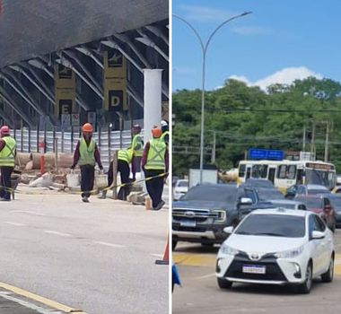 Imagem - Vídeo: obra no Aeroporto de Belém congestiona trânsito na Avenida Júlio César
