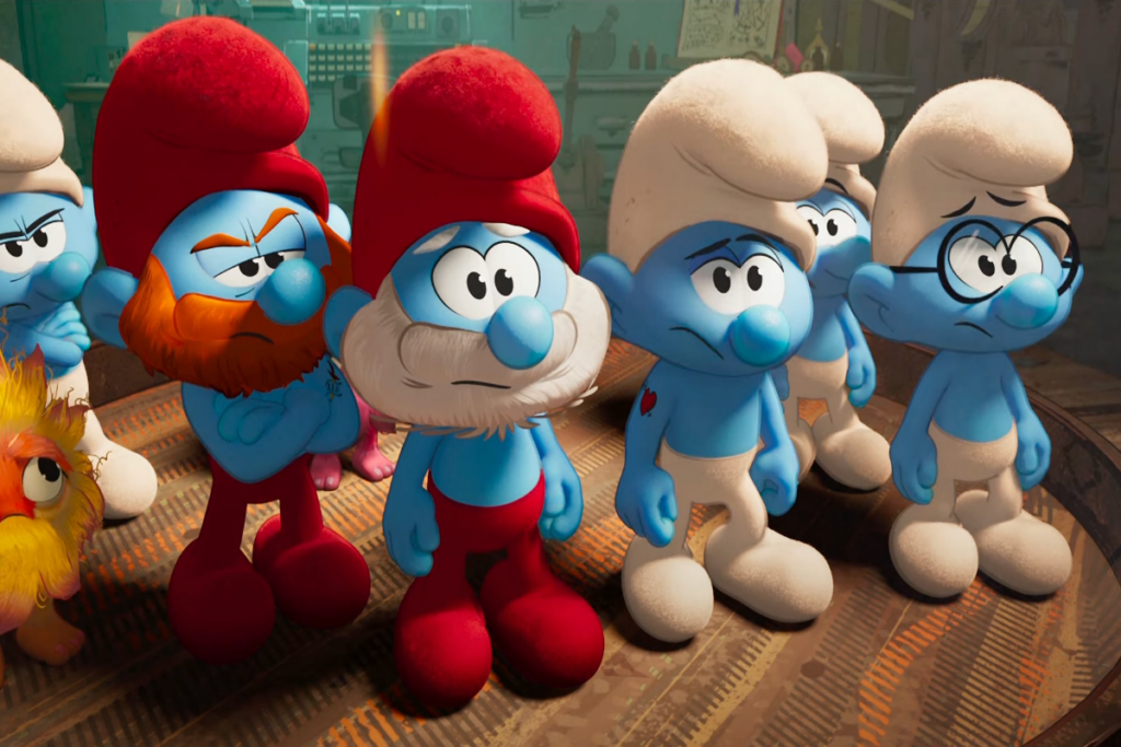 Em &#8220;Smurfs&#8221;, Smurfette e seu amigos correm contra o tempo para salvar o Papai Smurf (Imagem: Reprodução digital | Paramount Pictures)