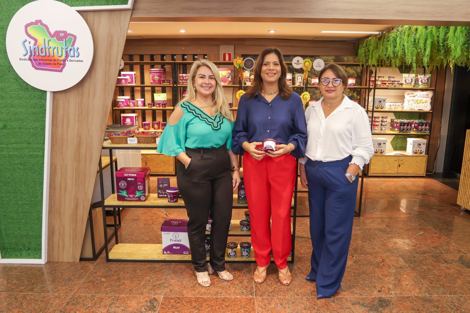 Espaço ocupado pelo Sindifrutas na Vitrine da Indústria, na sede da Fiepa