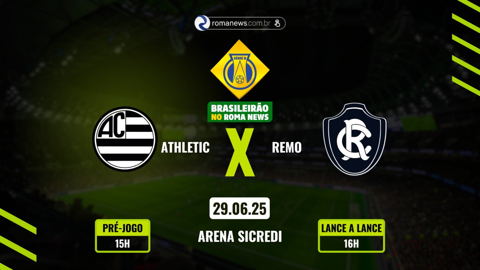 Portal Roma News faz a cobertura completa do jogo em tempo real - 