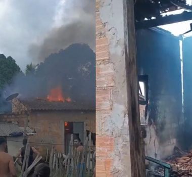 Imagem - Vídeo: celular explode e família perde casa durante incêndio no interior do Pará