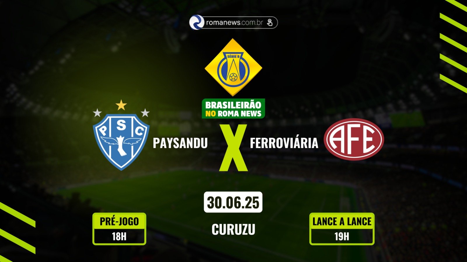 Portal Roma News faz a cobertura completa do jogo em tempo real - 