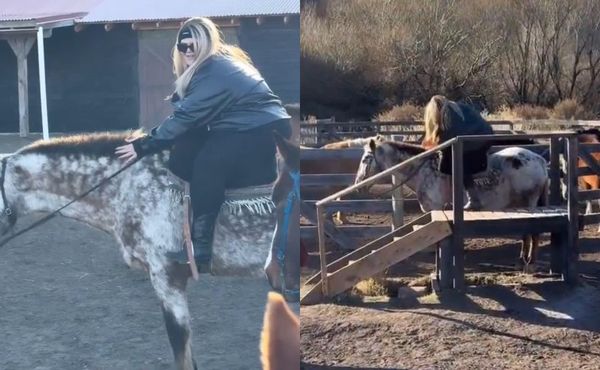 Após bariátrica, Thais Carla realiza sonho de andar a cavalo; assista