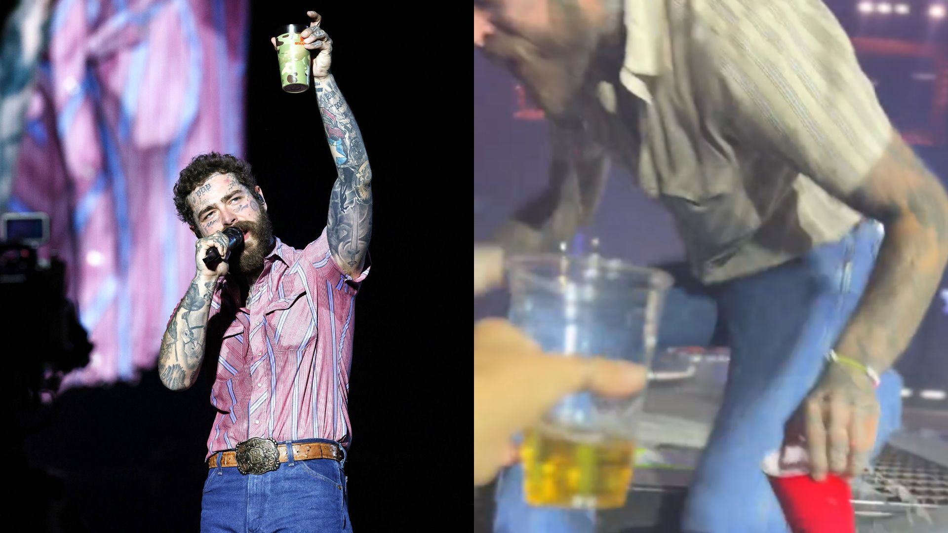 Imagem - Vídeo: Post Malone cai do palco durante show nos EUA