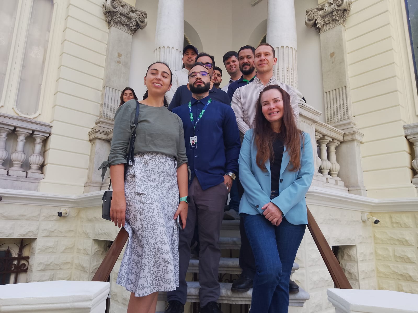 Visita da comitiva no palacete Francisco Bolonha, na capital paraense.