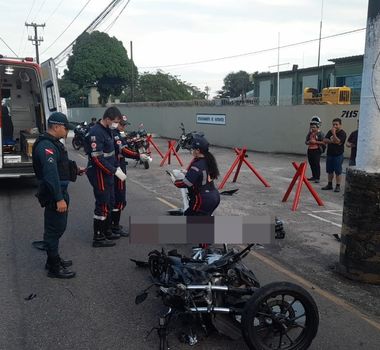 Imagem - Vídeo: motociclista morre após colidir com poste de energia na Pedro Álvares Cabral, em Belém