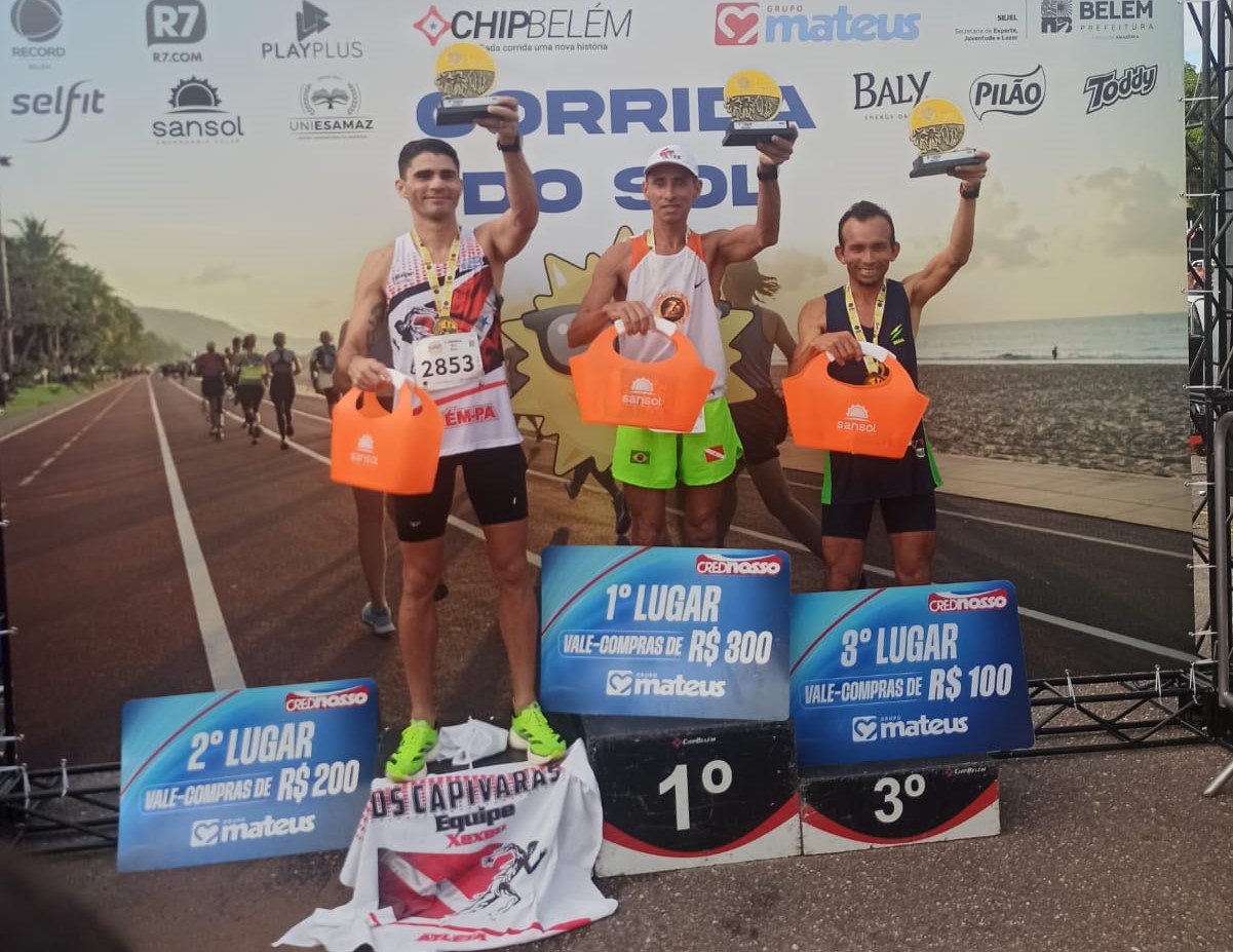 Vencedores da Corrida do Sol na categoria 10km masculino
