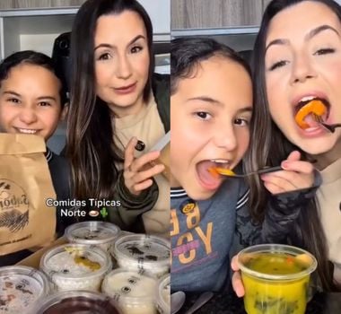 Imagem - Mãe e filha de Santa Catarina experimentam comidas típicas do Pará e encantam web; assista