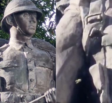 Imagem - Presença de abelhas em estátua do centro de Belém ameaça  frequentadores; assista
