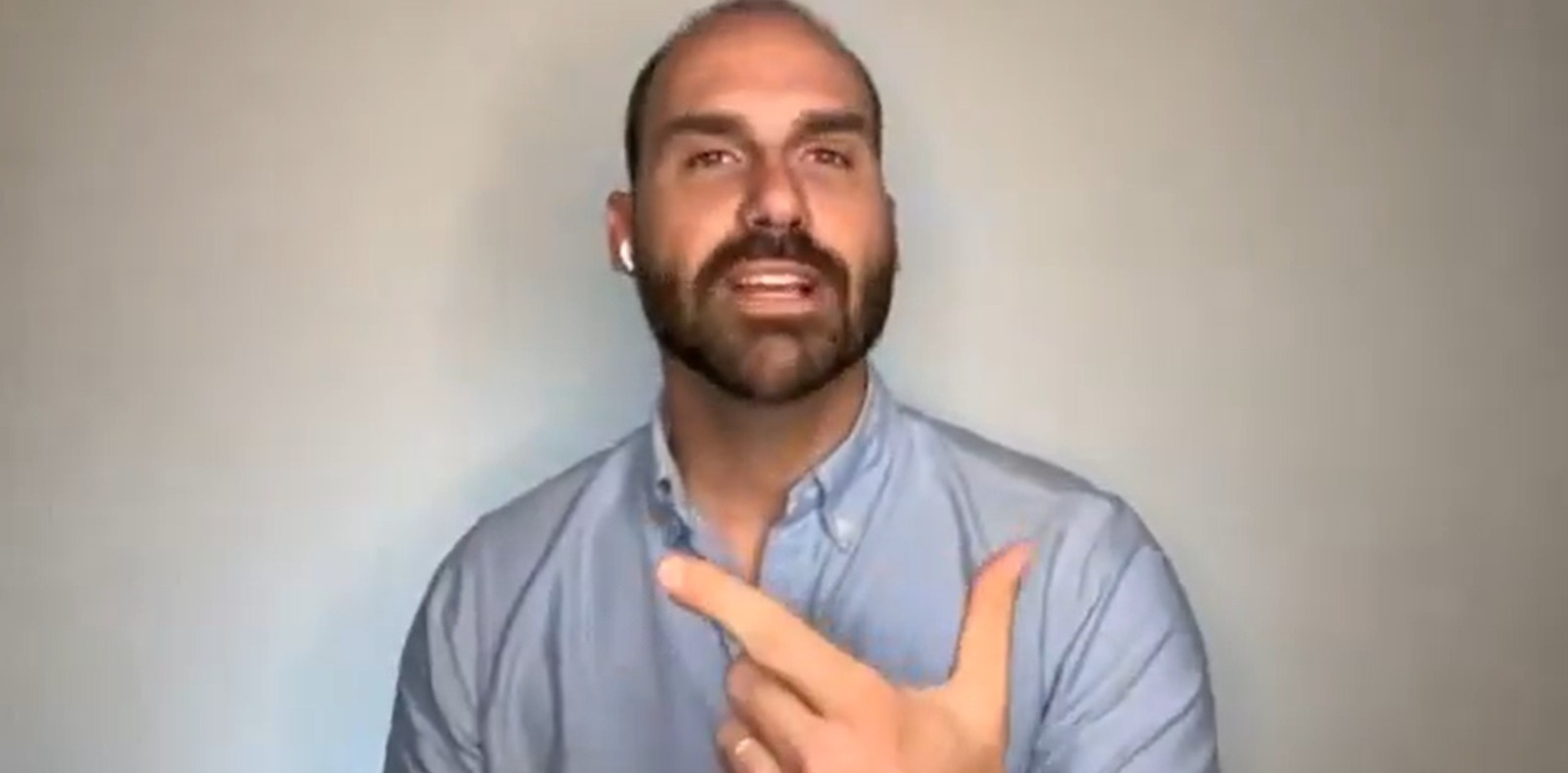 Imagem - Web resgata vídeo de Eduardo Bolsonaro negociando sanções com os EUA