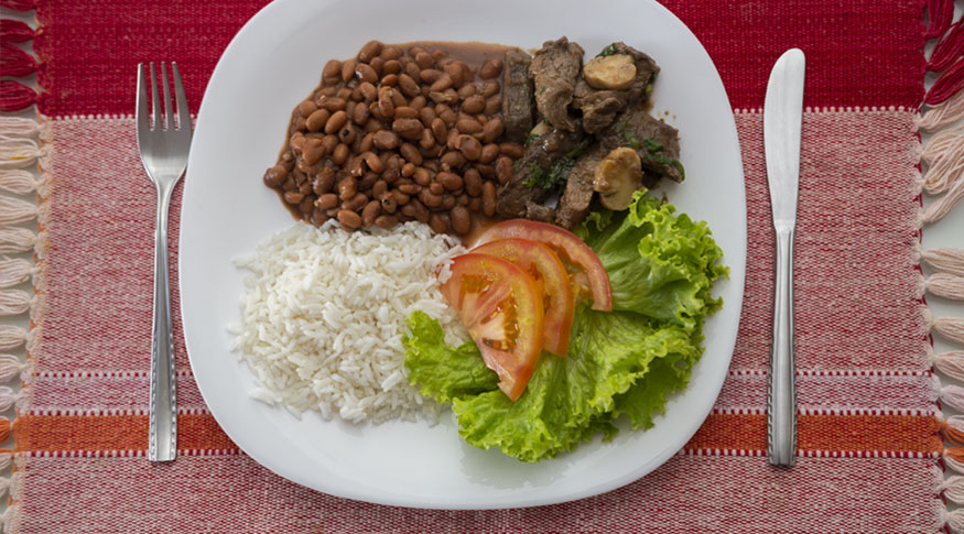 Alimentação básica dos brasileiros.