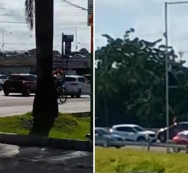 Imagem - Vídeo: trânsito na BR-316, sentido saída de Belém, está lento neste sábado de julho