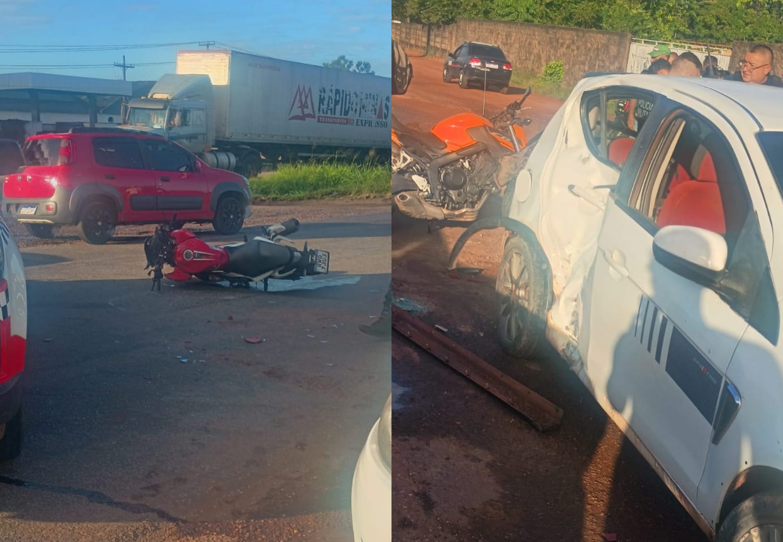 Imagem - PM se envolve em acidente na PA 140, em Santa Isabel do Pará
