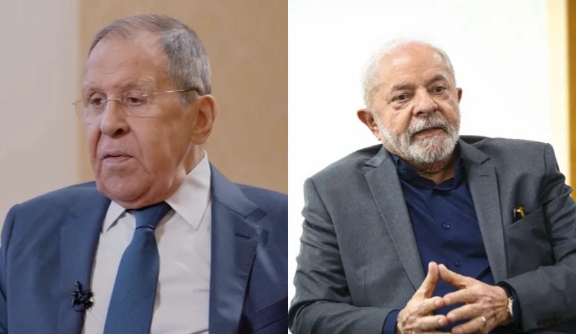 Ministro das Relações Exteriores da Rússia, Sergei Lavrov e presidente Lula