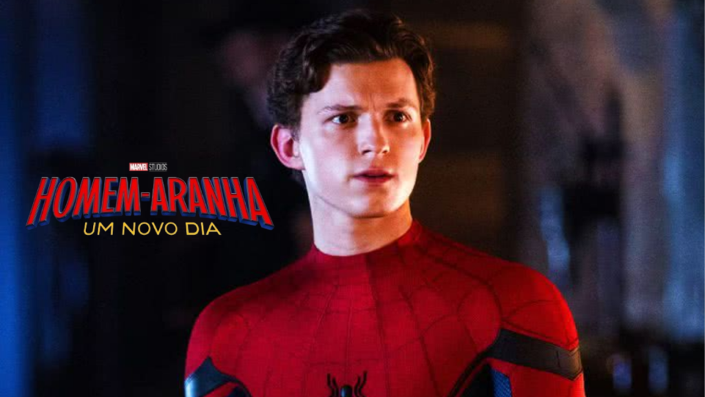 Tom Holland interpreta Peter Park em Homem-Aranha: um Novo Dia.