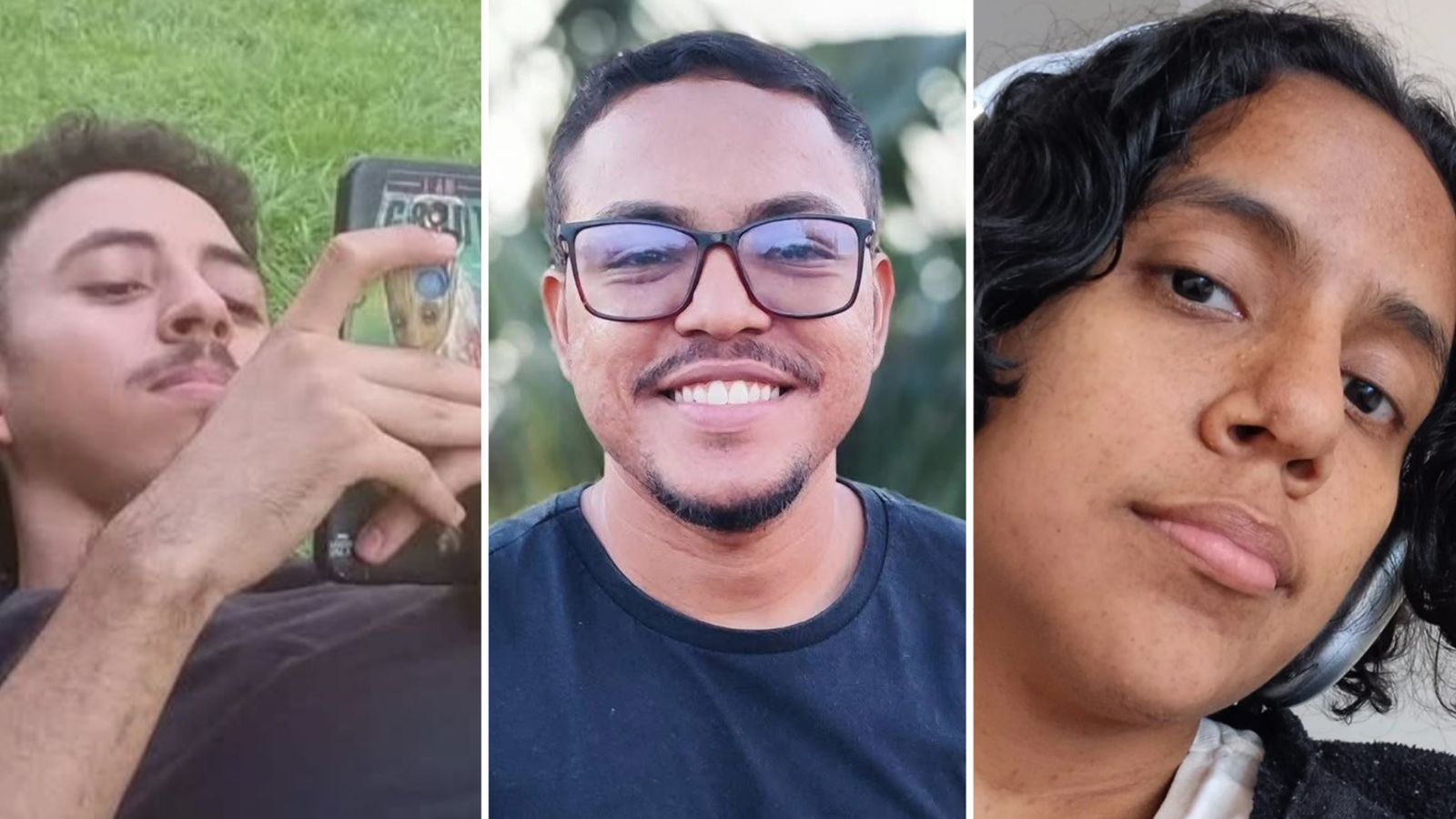 Leandro Souza Dias, Welfesom Campos Alves e Ana Letícia Araújo Cordeiro, estudantes da UFPA que morreram no acidente em Goiás - 