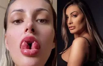 Beijão de Andressa Urach em ex-BBB acompanhado da mulher viraliza na web