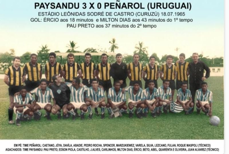 Paysandu e Peñarol jogaram em julho de 1965
