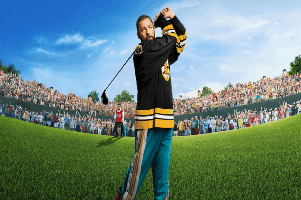 Em &#8220;Um maluco no golfe&#8221;, Happy Gilmore volta aos campos para um novo desafio (Imagem: Reprodução digital | Netflix)