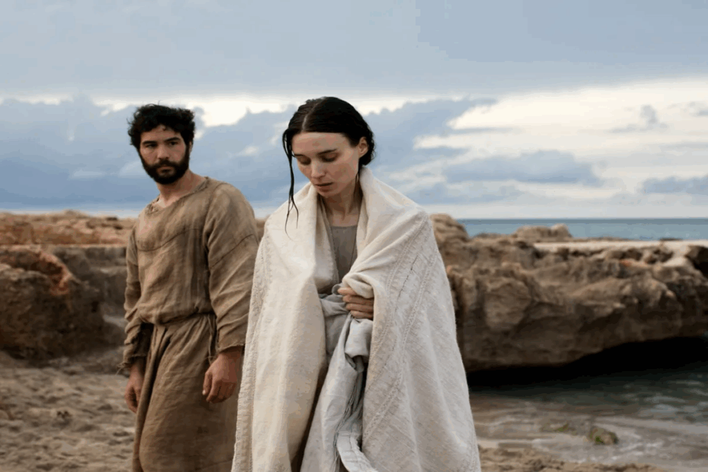 Em &#8220;Maria Madalena&#8221;, ela é retratada como uma jovem de Magdala que desafia as convenções sociais de sua época (Imagem: Reprodução digital | UNIVERSAL PICTURES)