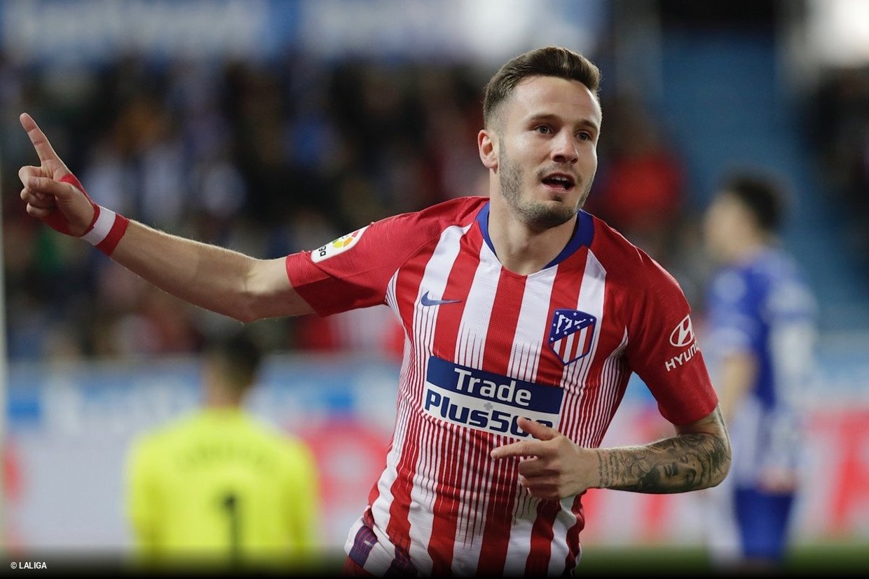 Saúl tem passagem marcante pelo Atlético de Madrid, onde jogou ao lado de Filipe Luís - 