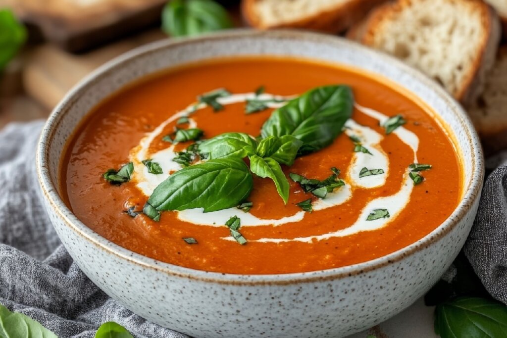 Creme de tomate assado com manjericão (Imagem: rahmi ayu | Shutterstock)