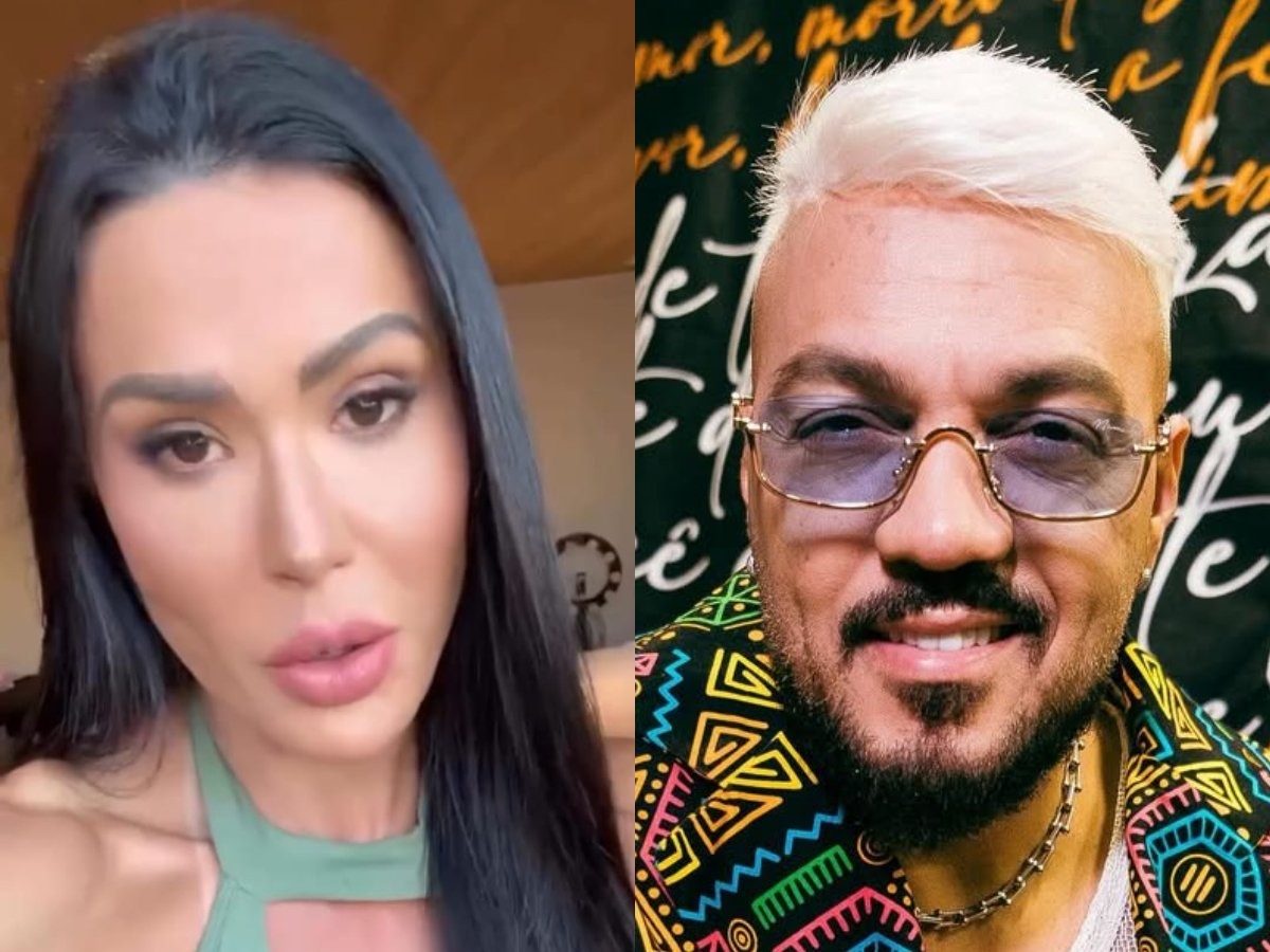 Gracyanne Barbosa e o ex-marido, o cantor Belo.